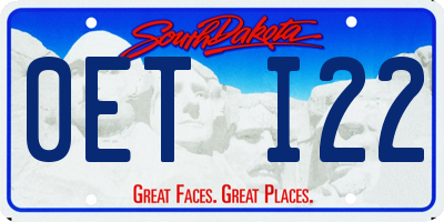 SD license plate 0ETI22