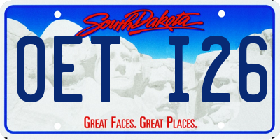 SD license plate 0ETI26
