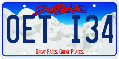 SD license plate 0ETI34