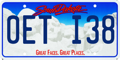 SD license plate 0ETI38