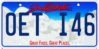 SD license plate 0ETI46