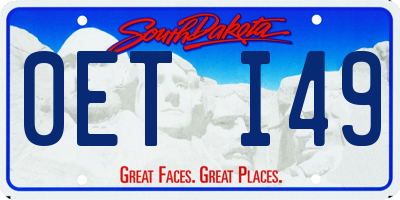SD license plate 0ETI49