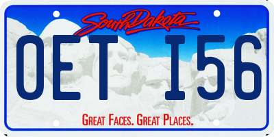 SD license plate 0ETI56