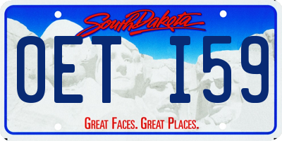 SD license plate 0ETI59