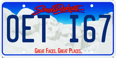 SD license plate 0ETI67