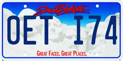 SD license plate 0ETI74