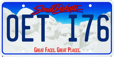 SD license plate 0ETI76