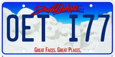 SD license plate 0ETI77
