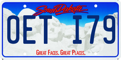 SD license plate 0ETI79