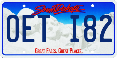 SD license plate 0ETI82