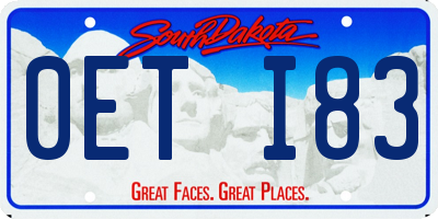 SD license plate 0ETI83
