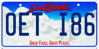 SD license plate 0ETI86