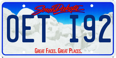 SD license plate 0ETI92