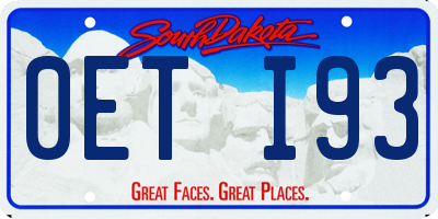 SD license plate 0ETI93