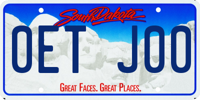 SD license plate 0ETJ00