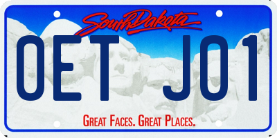 SD license plate 0ETJ01
