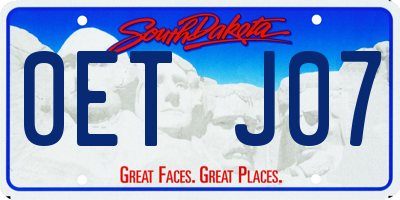 SD license plate 0ETJ07