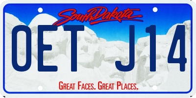 SD license plate 0ETJ14