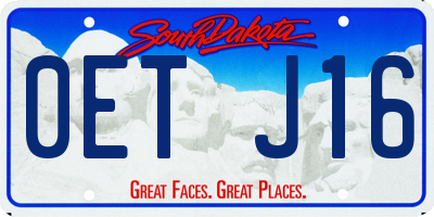 SD license plate 0ETJ16
