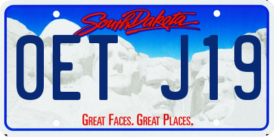 SD license plate 0ETJ19