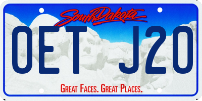 SD license plate 0ETJ20