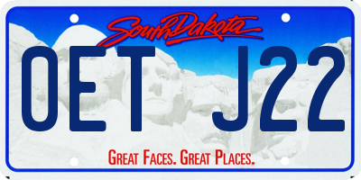 SD license plate 0ETJ22