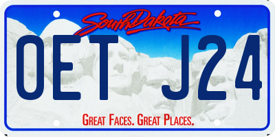 SD license plate 0ETJ24