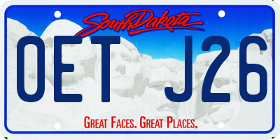 SD license plate 0ETJ26