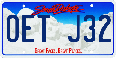 SD license plate 0ETJ32
