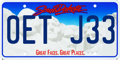 SD license plate 0ETJ33