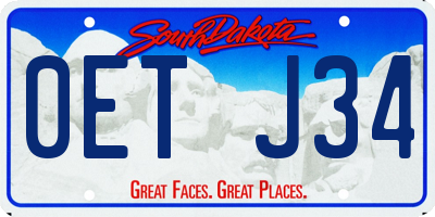 SD license plate 0ETJ34