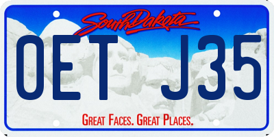 SD license plate 0ETJ35
