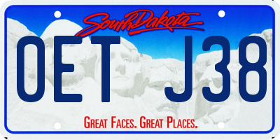 SD license plate 0ETJ38