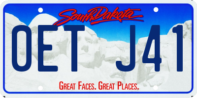 SD license plate 0ETJ41