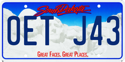 SD license plate 0ETJ43