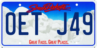 SD license plate 0ETJ49