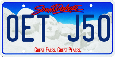SD license plate 0ETJ50