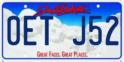 SD license plate 0ETJ52
