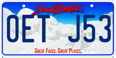 SD license plate 0ETJ53
