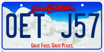 SD license plate 0ETJ57