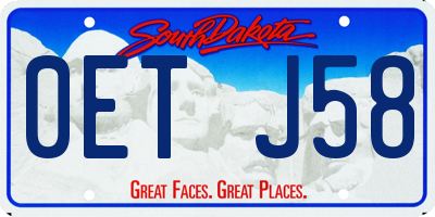 SD license plate 0ETJ58
