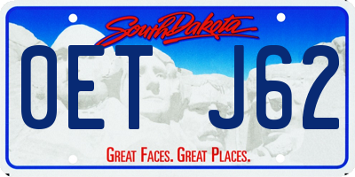 SD license plate 0ETJ62