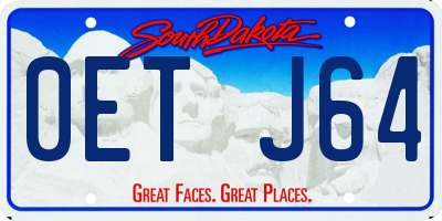 SD license plate 0ETJ64
