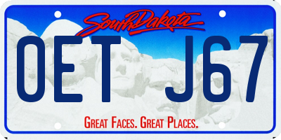 SD license plate 0ETJ67