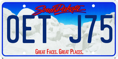 SD license plate 0ETJ75