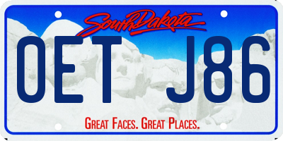 SD license plate 0ETJ86