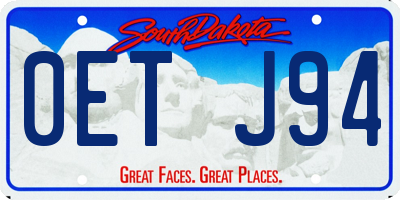 SD license plate 0ETJ94