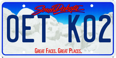 SD license plate 0ETK02