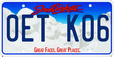 SD license plate 0ETK06