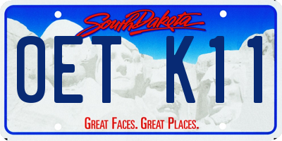 SD license plate 0ETK11